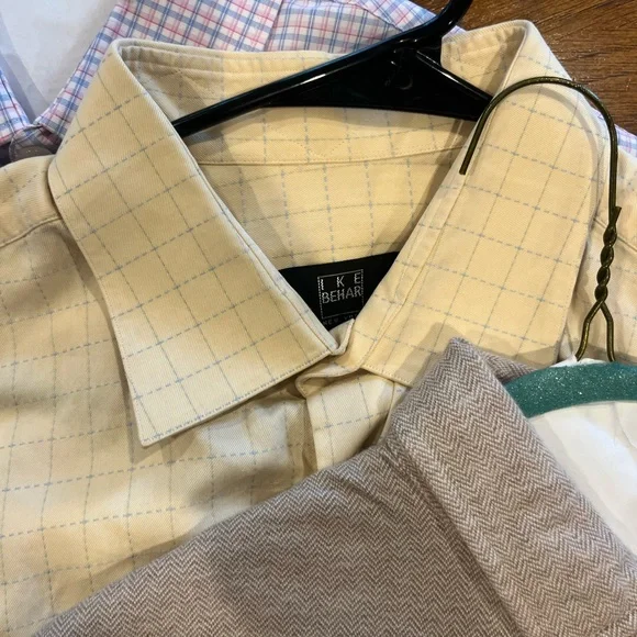 Nordstrom Rack Men's Plaid Button-Up Shirts - Blue, Cream, White - Picture 5 of 8